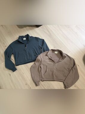 Azur Fit Cropped Half-Zip Pullover Sweater